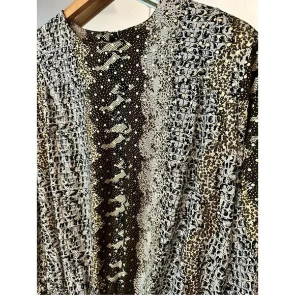 Draper’s And Damon’s Long Sleeve Glitter Blouse Size‎ Petite Large - Picture 2 of 4